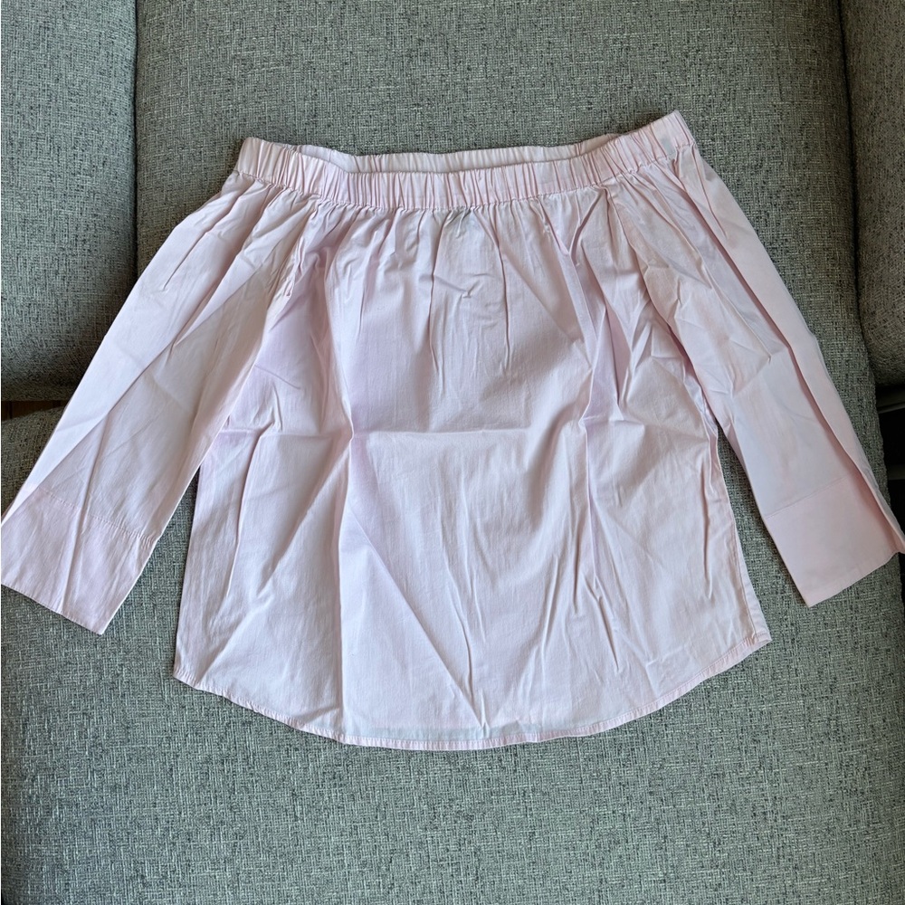 Elegant Pink Off-Shoulder Shirt